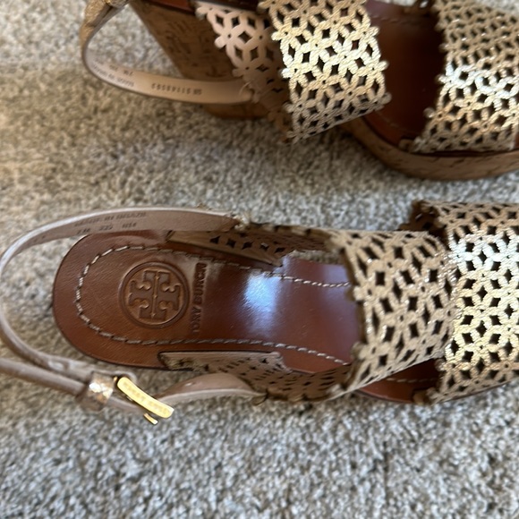 Tory Burch Platform Gold Sandals